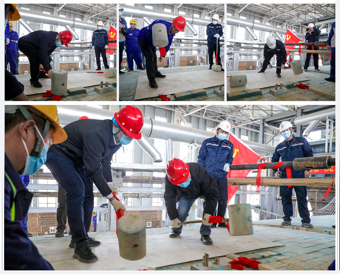 重要進(jìn)展！許昌安彩熔窯大碹順利合攏